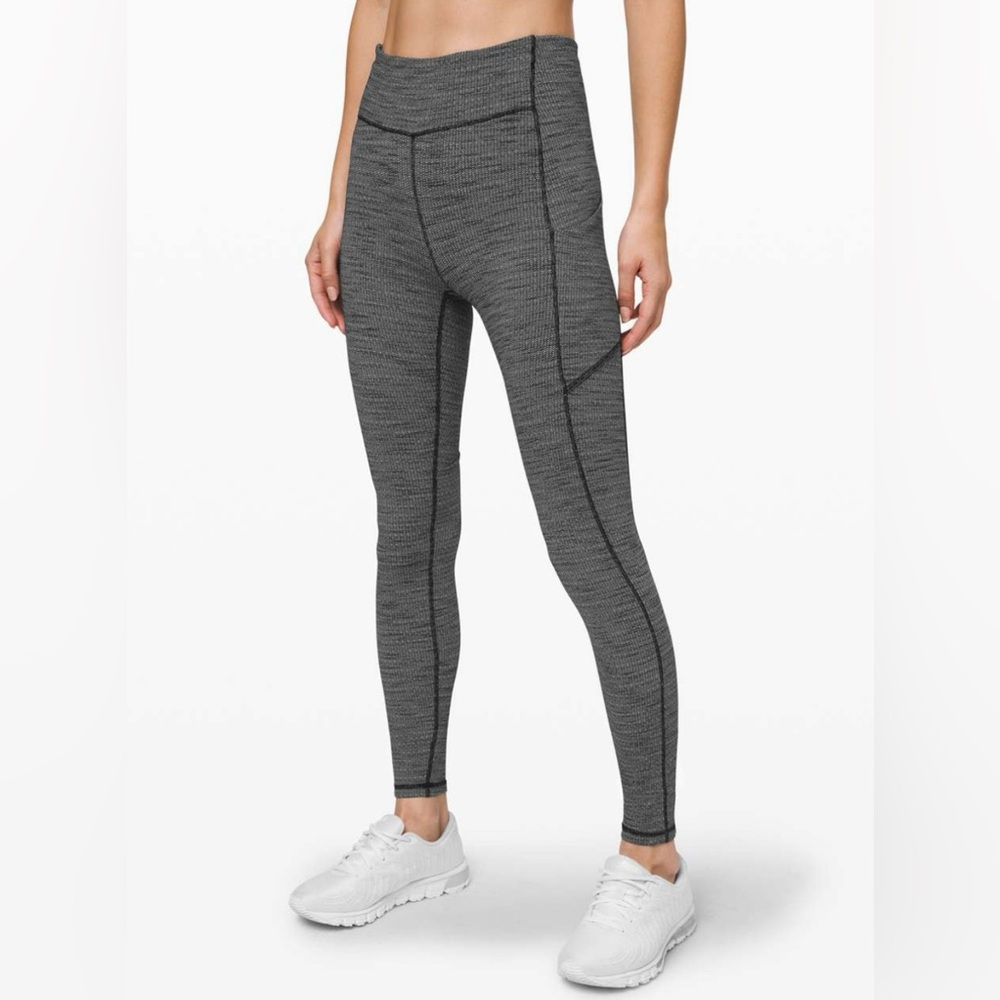 NWT Lululemon Speed Up Tight 28" *Full-On Luxtreme Knit Heathered‎ Black 2